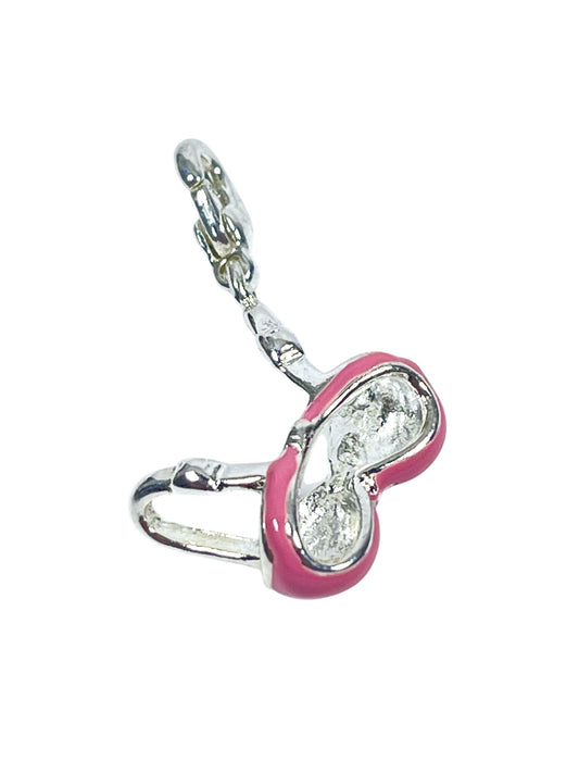 Mothers' and Children's Charms: Silver Plated, Enameled Bikini Top Charms