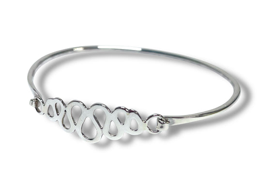 Children's and Teens' Bangles: Sterling Silver Opening Rhythm Bangle