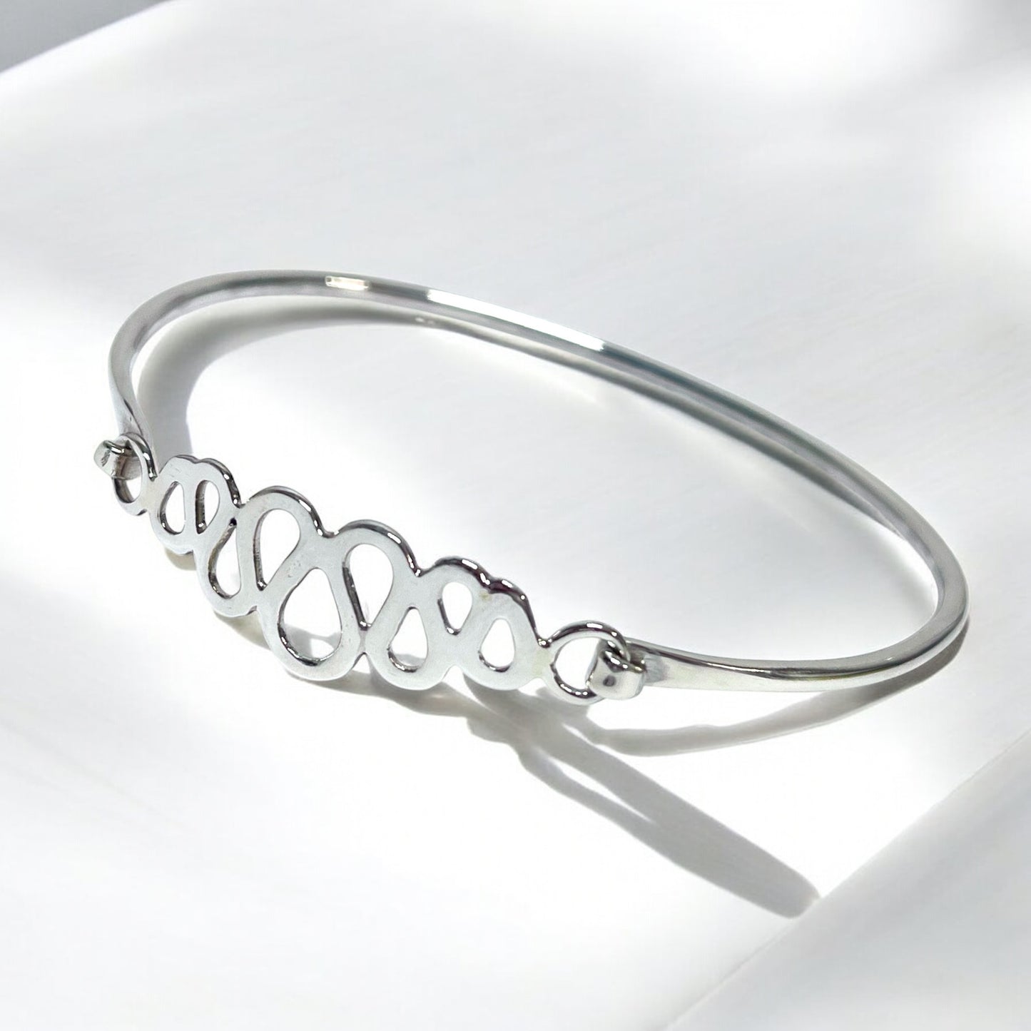 Children's and Teens' Bangles: Sterling Silver Opening Rhythm Bangle