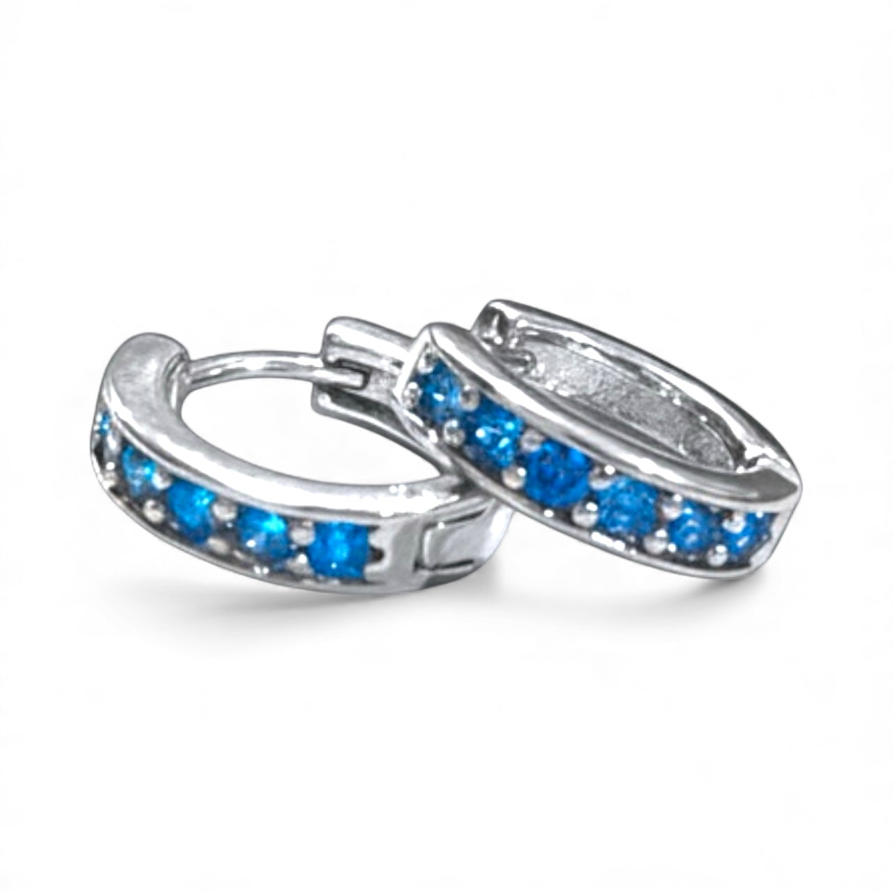 Aqua CZ Huggies - Surgical Steel for Children