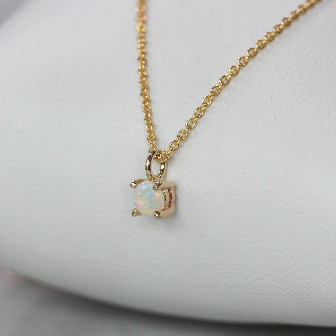 Children's and Teens' Necklaces: 18k Gold over Sterling Silver 40cm+ Opal Necklaces