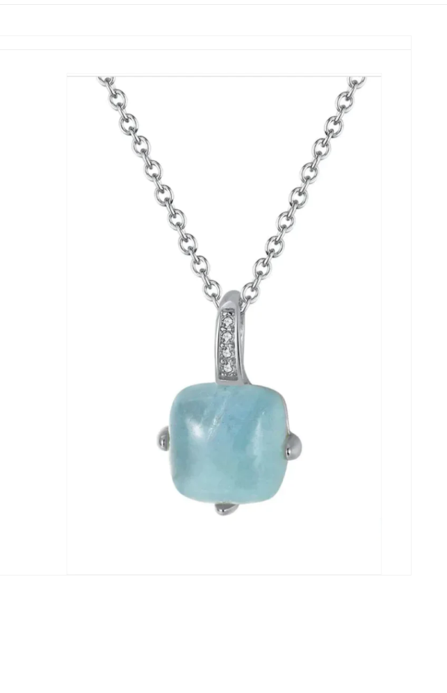 Children's, Teens' and Mothers' Necklaces:  Sterling Silver, Aquamarine Necklaces with gift box