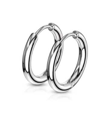 Teens' and Mothers' Earrings: Surgical Steel Hoops 22mm