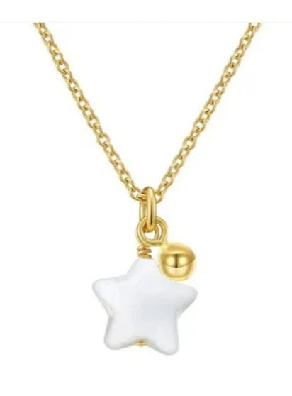 Pearl bracelet - 14k gold plated freshwater pearl with shell star, elegant and stylish for any occasion.