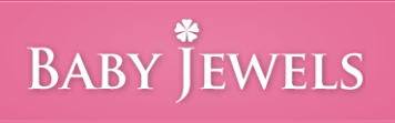 Logo of 'Baby Jewels' on a pink background