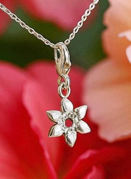 Mothers' and Children's Charms: Sterling Silver Flower Charms
