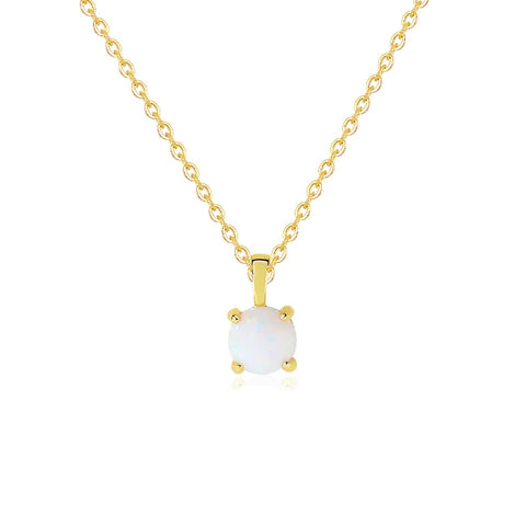 Children's and Teens' Necklaces: 18k Gold over Sterling Silver 40cm+ Opal Necklaces