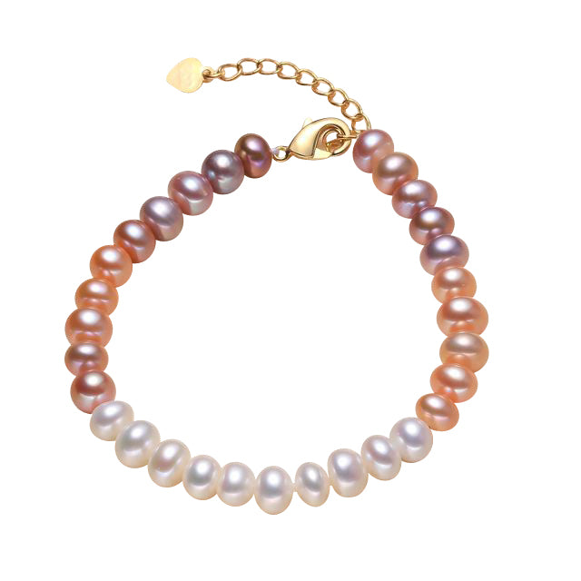 “Ava” Children's, Teens' and Mothers' Bracelets:  14k Gold over Sterling Silver, AAAA Freshwater Pearl Bracelets with Gift Box