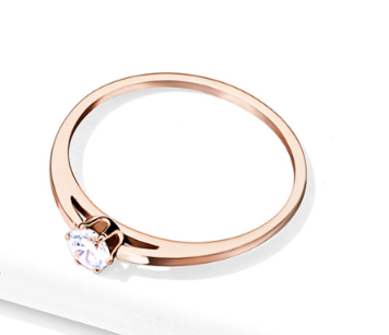 Children's and Teens' Rings: Surgical Steel with Rose Gold IP, Size 7