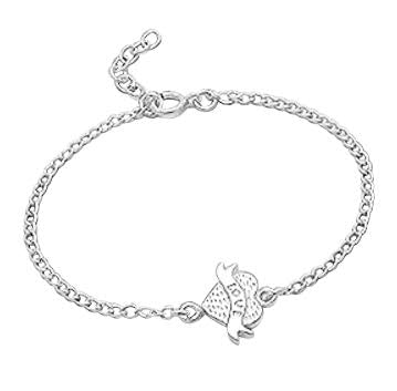 Children's Bracelets:  Sterling Silver "Love" Heart Bracelets