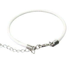Children's Bracelets: White, Woven Leather Bracelets