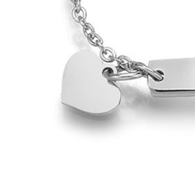 Baby and Children's Heart Charms: Surgical Steel, Highly Polished, Flat Heart Charms with Jump Ring