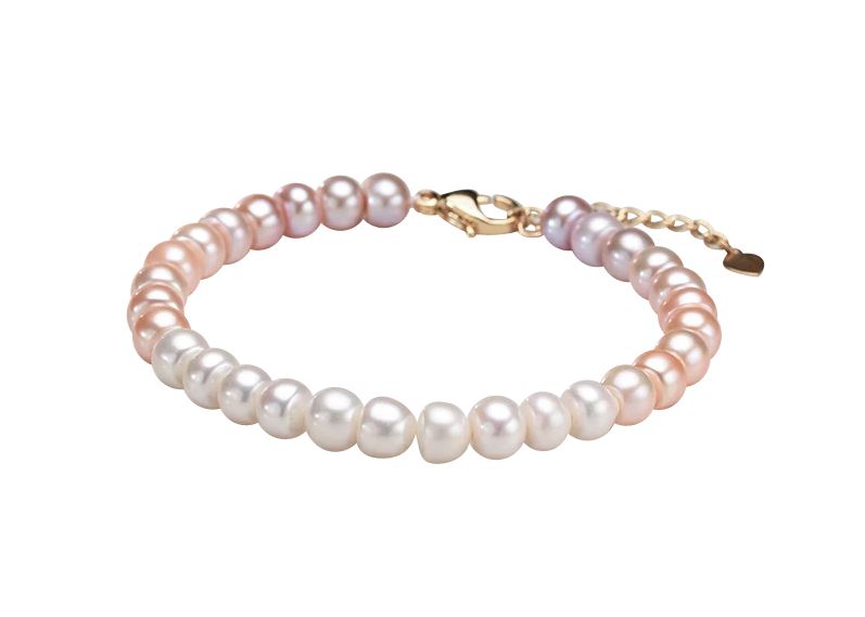 “Ava” Children's, Teens' and Mothers' Bracelets:  14k Gold over Sterling Silver, AAAA Freshwater Pearl Bracelets with Gift Box