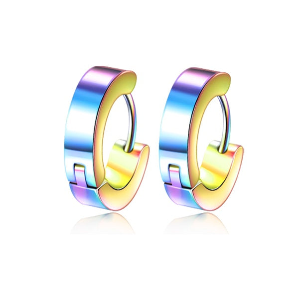 Children's Earrings: Anodised Surgical Steel Huggies - Age 6 or 7 - teens