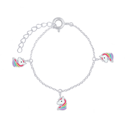 Unicorn earrings featuring vibrant enamel colors and 925 sterling silver, perfect for everyday wear.