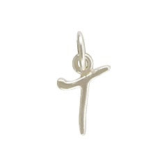 Baby and Children's Necklaces:  Sterling Silver Initial "T"