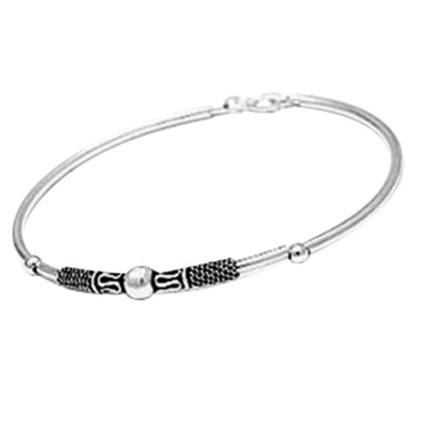 Children's Bracelets: Sterling Silver "Bali" Children's Bangles