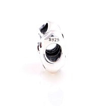 Children's European Beads:  Sterling Silver European Bow Bead with CZ
