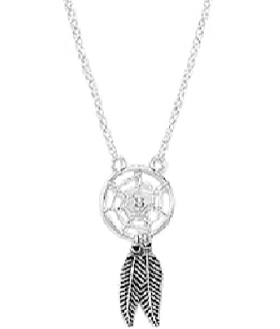 Children's and Teens' Necklaces:  Sterling Silver Dream Catcher Necklaces