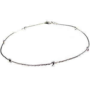 Children's Anklets: Silver Plated Anklets with silver studs