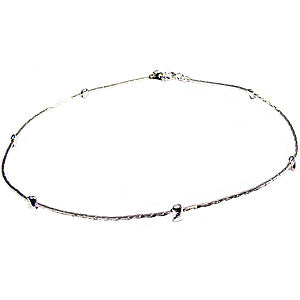 Children's Anklets:  Silver Plated Anklets with silver studs