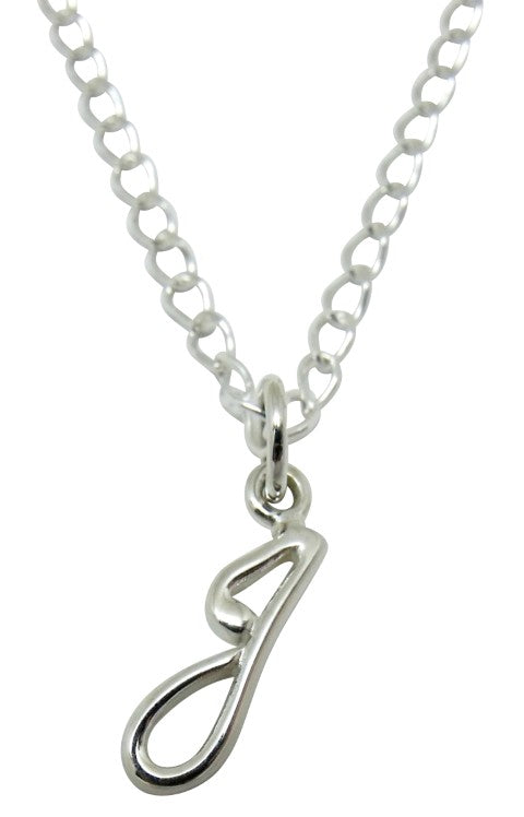 Baby and Children's Necklaces:  Sterling Silver Initial "J"