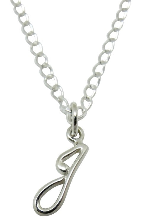 Baby and Children's Necklaces: Sterling Silver Initial "J"