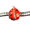 Children's Beads: Red/Black Ladybug European Style Beads