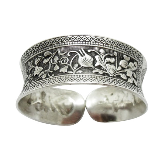 Teens' and Children's Bracelets:  Miao Silver Wide Cuff - END OF LINE - 50% OFF!