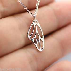 Children's Necklaces: Sterling Silver Butterfly Wings on Preferred Chain Length