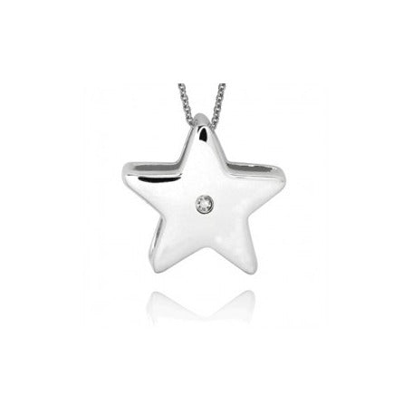 Baby and Children's Necklaces: Sterling Silver CZ Polished Star Necklaces