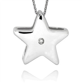 Baby and Children's Necklaces: Sterling Silver CZ Polished Star Necklaces