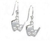 Mothers' Earrings: Sterling Silver Baby Carriage Earrings