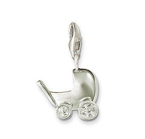 Mothers' Charms: Sterling Silver Pram Charm