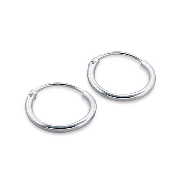 Children's Earrings: Sterling Silver, Tubular Children's Sleepers 14mm