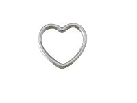 Baby and Children's Necklaces:  Sterling Silver Floating Open Heart Necklaces with Choice of Chain Length