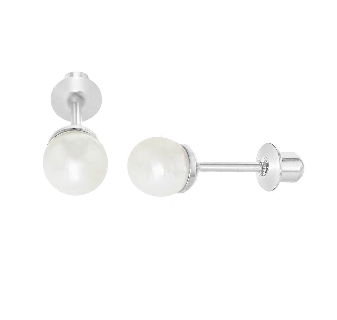 Children's gold earrings with store safety backs