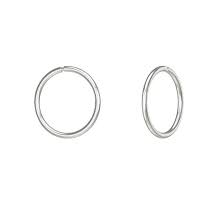 10 mm sterling silver sleepers pictured on a white background