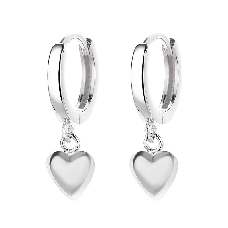 Children's, Teens' and Mothers' Earrings:  18k Gold over Sterling Silver 12mm Hoops with Puffed Hearts