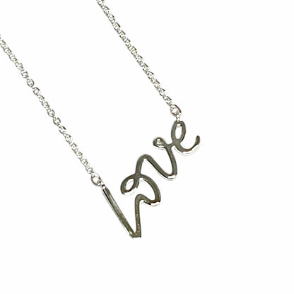 Children's, Teens & Mother Necklaces:  Sterling Silver "Love" Necklaces