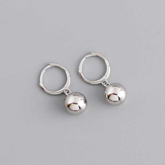 Children's, Teens' and Mothers' Earrings:  Surgical Steel, 10mm Hoops with 8mm Balls