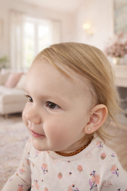 Pearl Earrings - 14k Gold Over Sterling Silver Pearl Screw Back Studs (3mm)