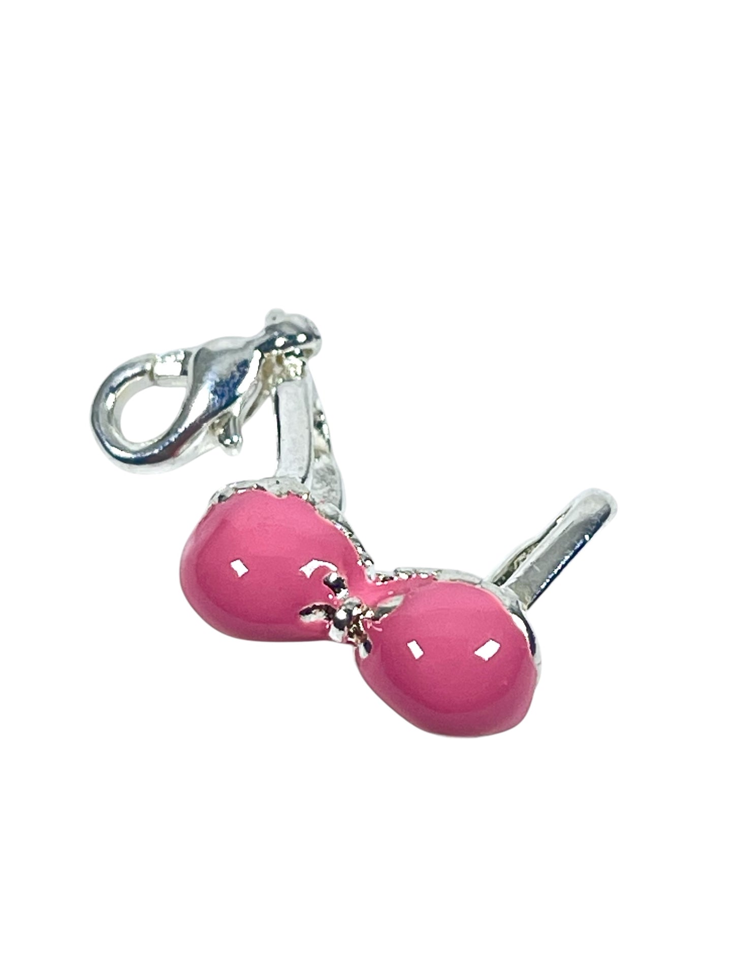 Mothers' and Children's Charms:  Silver Plated, Enameled Bikini Top Charms