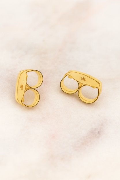 Children's Earrings:  Small 14k Solid Gold Push On Backs (Backs Only)
