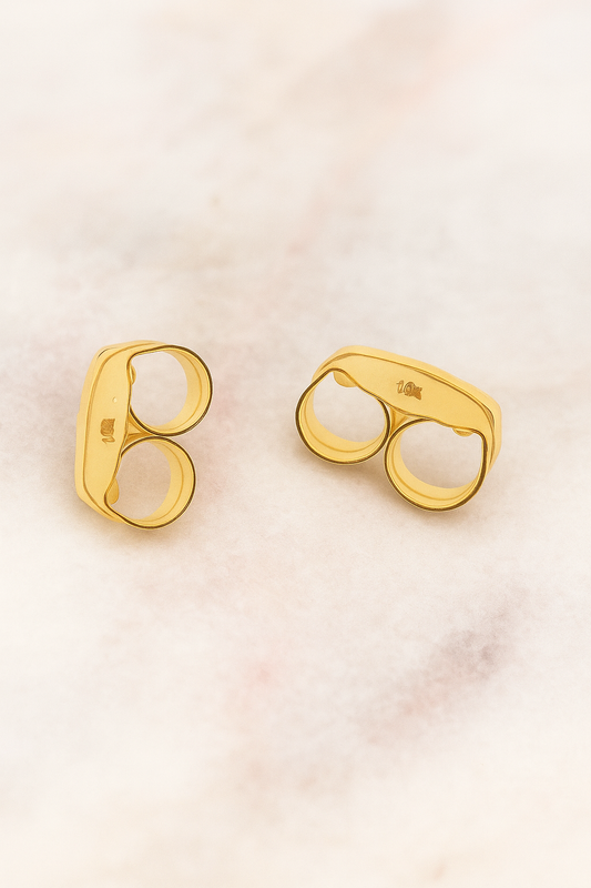 Children's Earrings:  Small 14k Solid Gold Push On Backs (Backs Only)