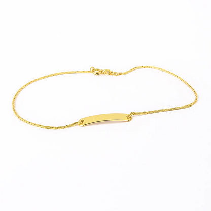 Children's anklet - Gold Plated ID style design with durable chain, perfect for everyday and special occasions.