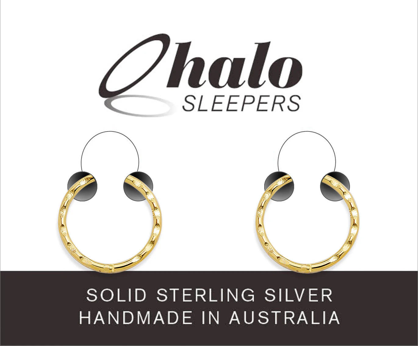 Children's earrings - 22CT gold plated 925 sterling silver faceted halo sleepers hinged hoop earrings.