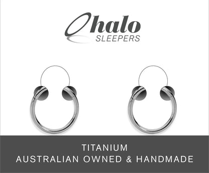 Children's earrings G23 titanium polished halo sleepers hinged hoop earrings by Halo Sleepers, handmade in Australia.