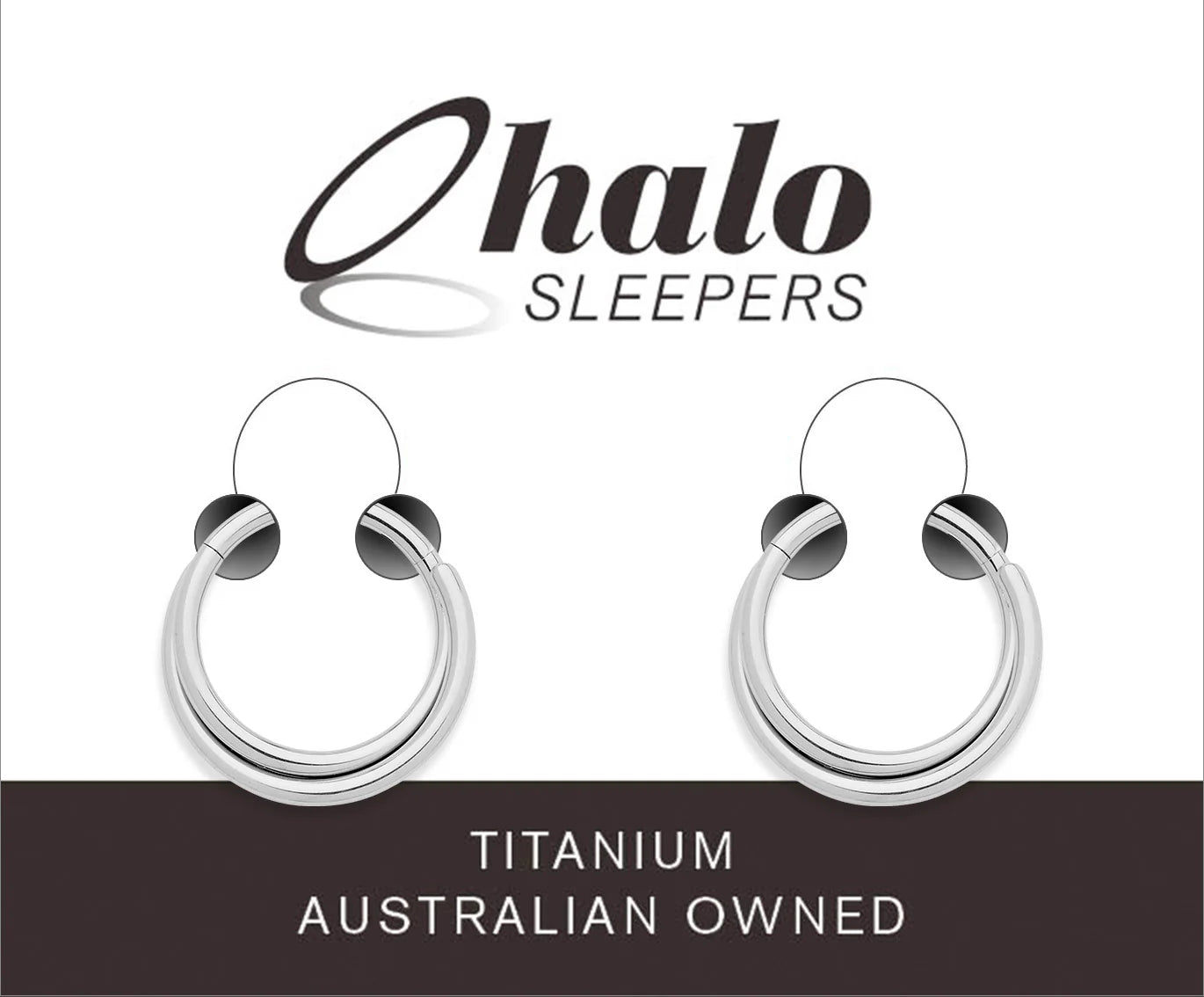 Children's earrings made from G23 titanium, featuring double twist design and CZ Halo Sleepers, proudly Australian owned.