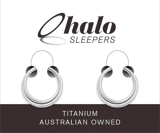 Children's earrings made from G23 titanium, featuring double twist design and CZ Halo Sleepers, proudly Australian owned.